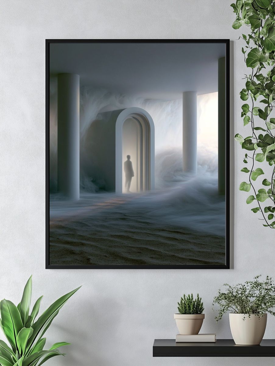Dreamlike Archway Surrealism Print. — room view 4