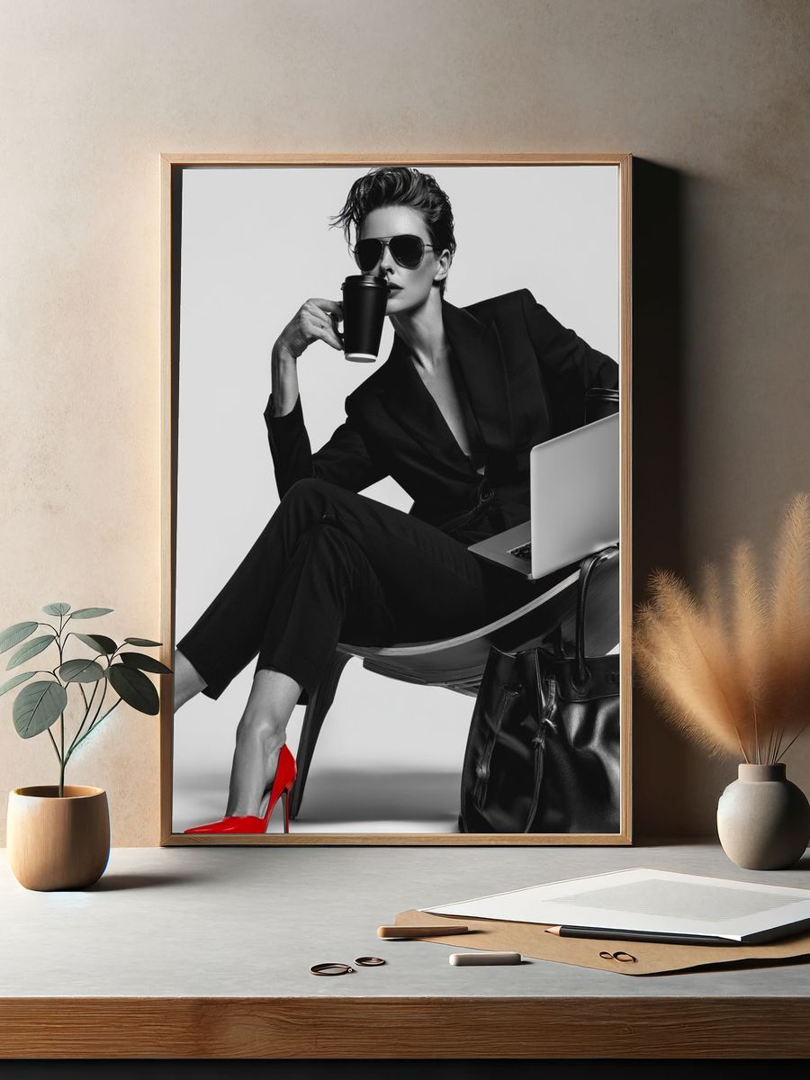 Fashion Editorial Portrait Poster. — room view 2