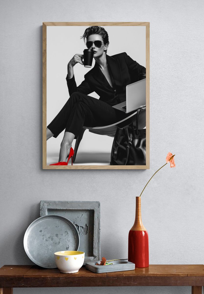 Fashion Editorial Portrait Poster. — room view 3