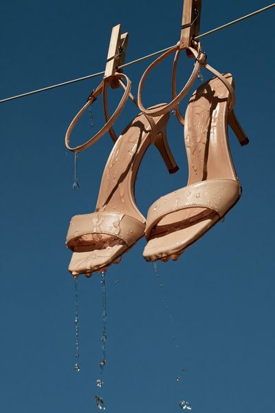Wet Nude Heels Photography Poster.