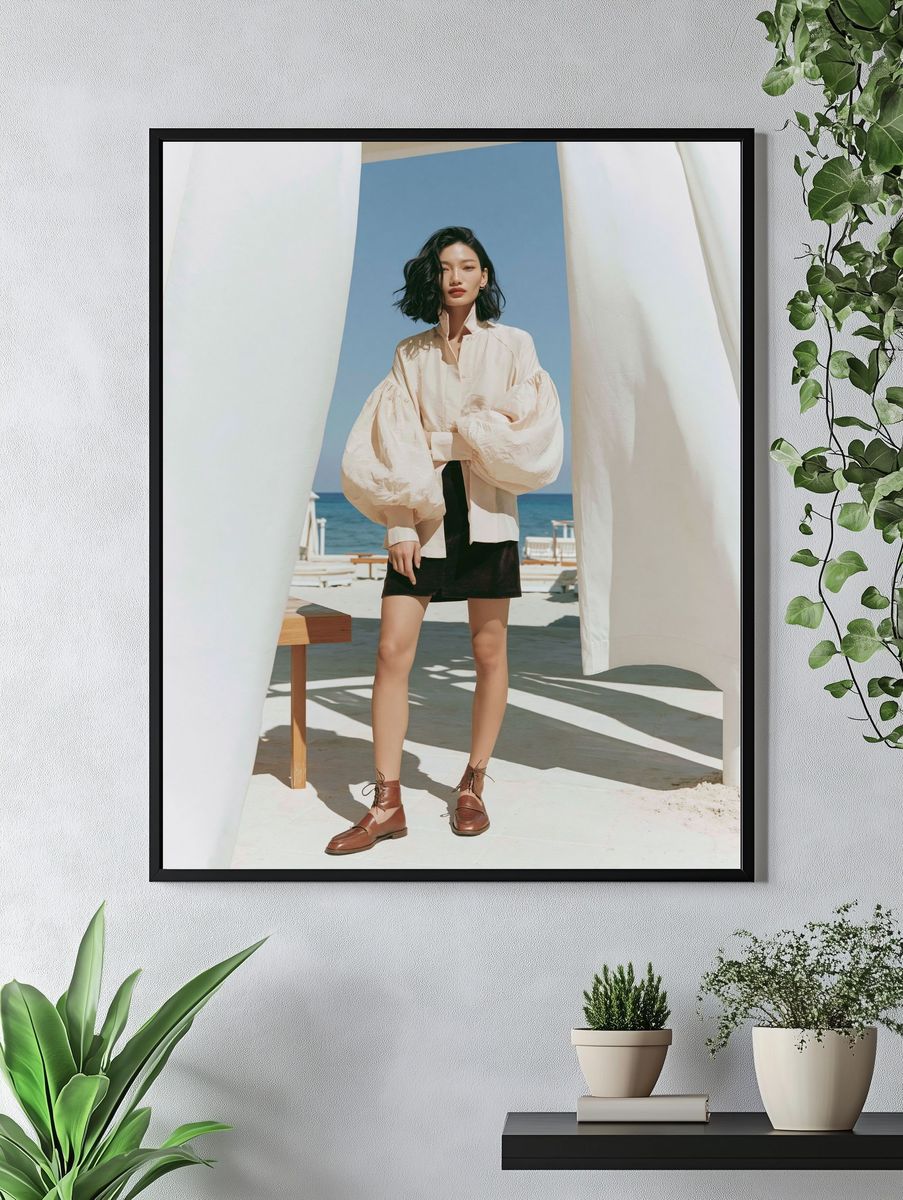 Beach Fashion Portrait Poster. — room view 4