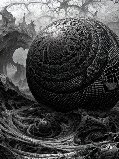Dark Orb Surrealism Print. poster detail