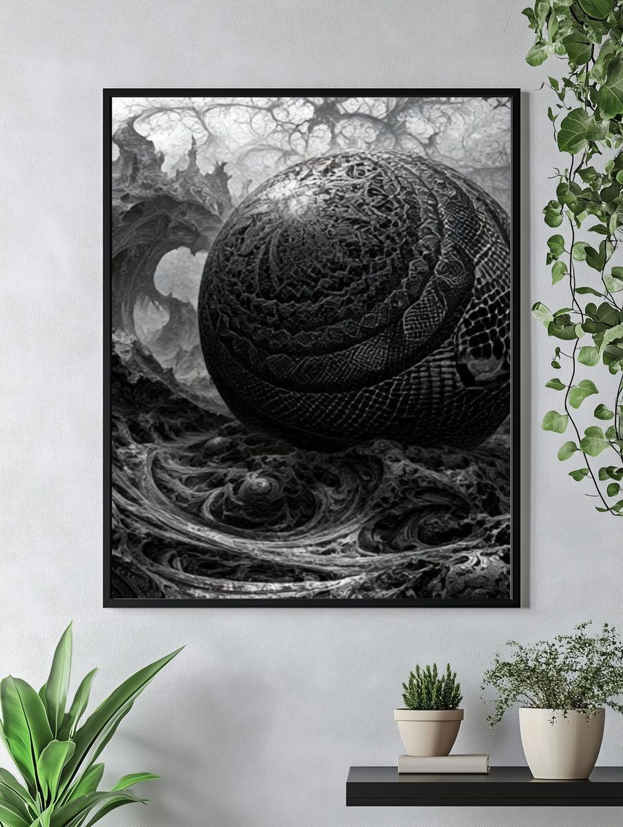 Dark Orb Surrealism Print. — room view 4