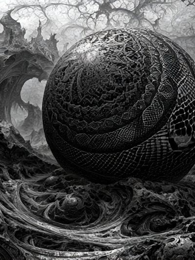 Dark Orb Surrealism Print.