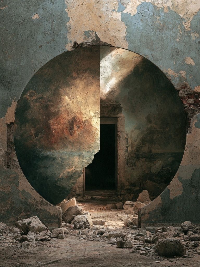 Ruined Archway Surrealism Print. poster detail