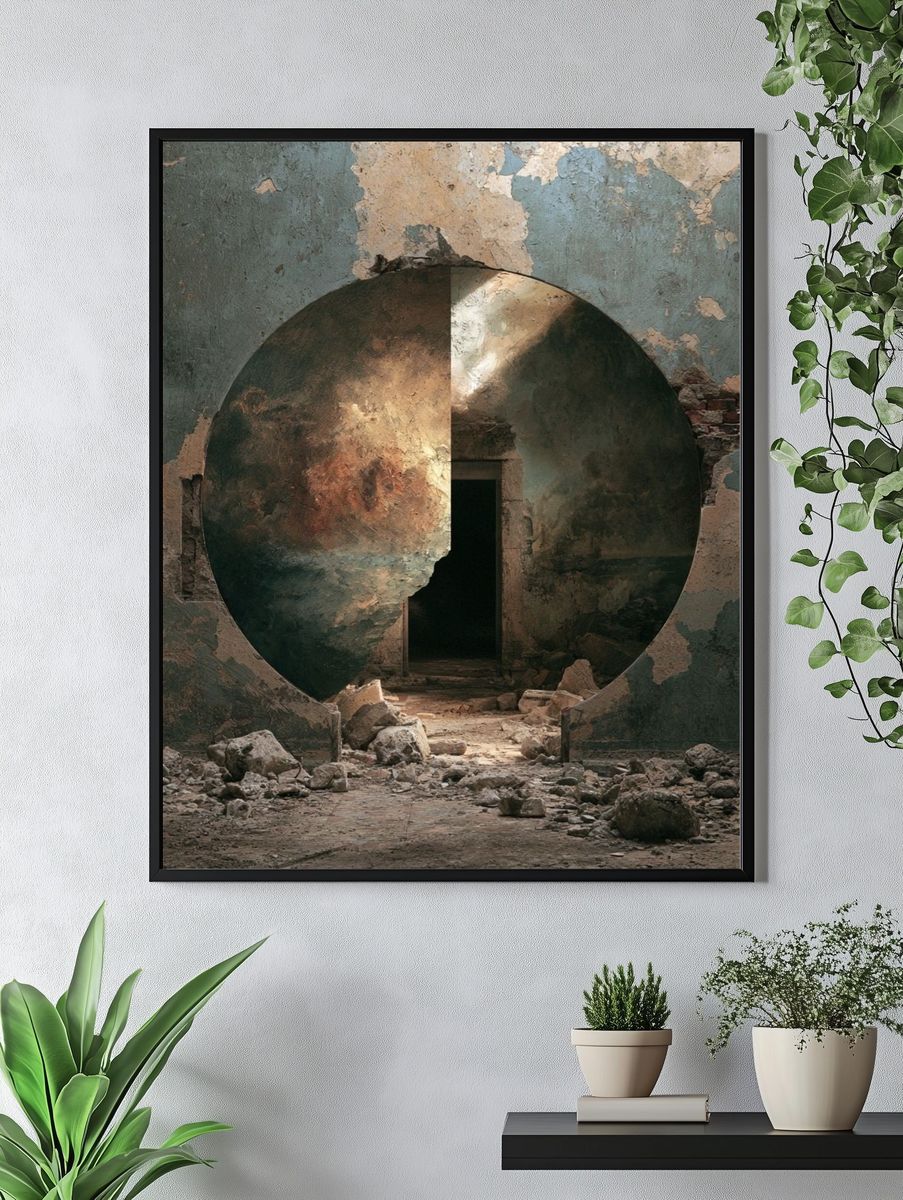 Ruined Archway Surrealism Print. — room view 4