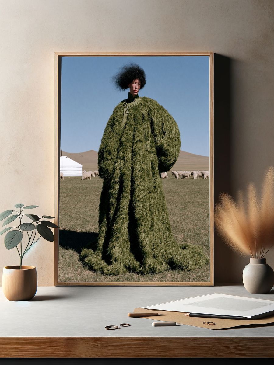 Avant-Garde Fashion Portrait Print. — room view 2