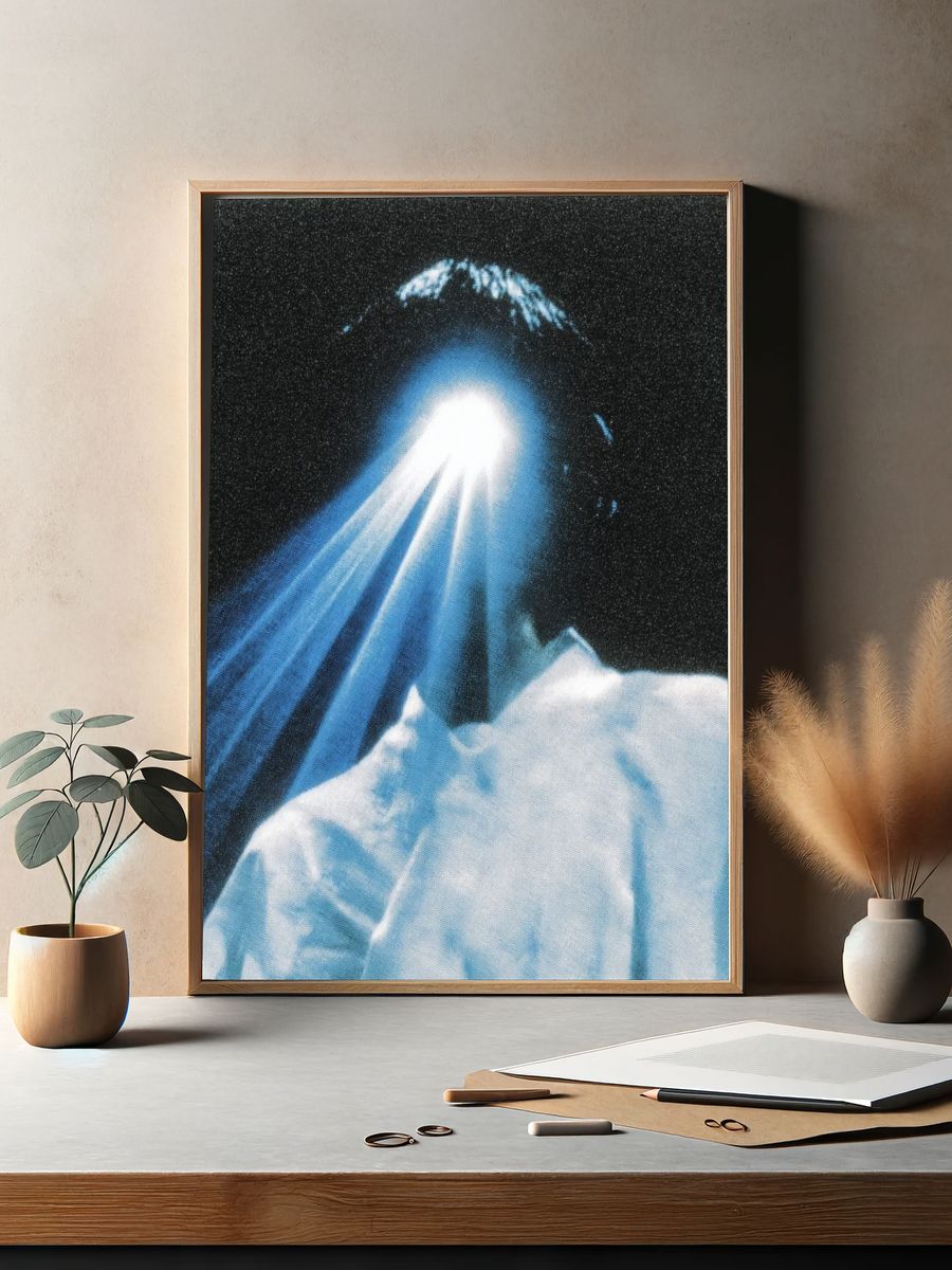 Surreal Light Beam Portrait Print. — room view 2