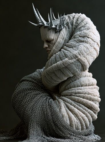 Surreal Crowned Figure Print. poster detail
