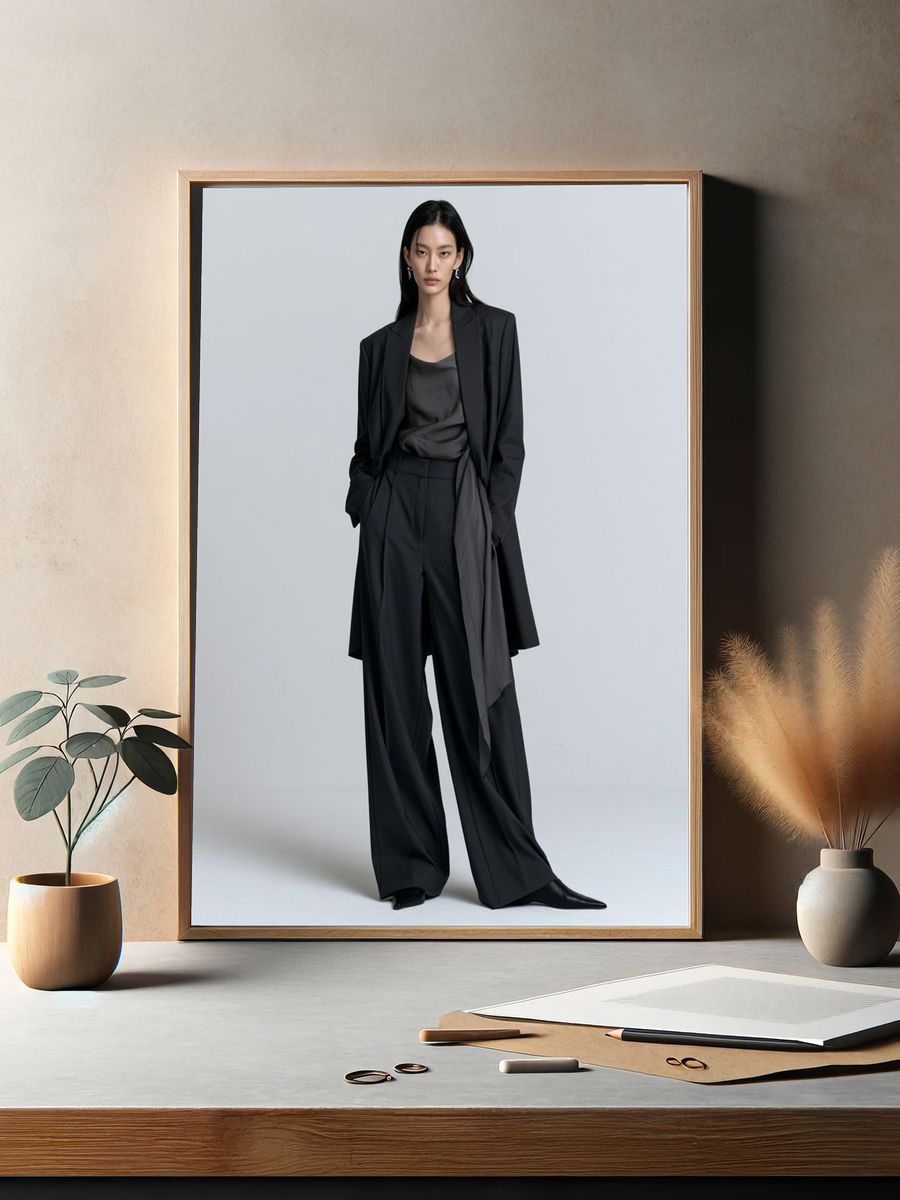 Minimalist Fashion Portrait Poster. — room view 2