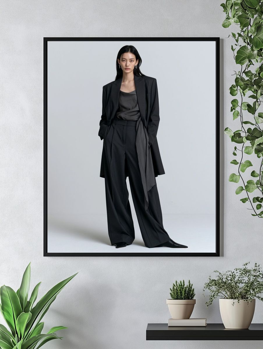 Minimalist Fashion Portrait Poster. — room view 4