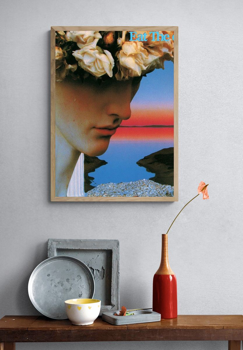 Surreal Classical Face Print. — room view 3