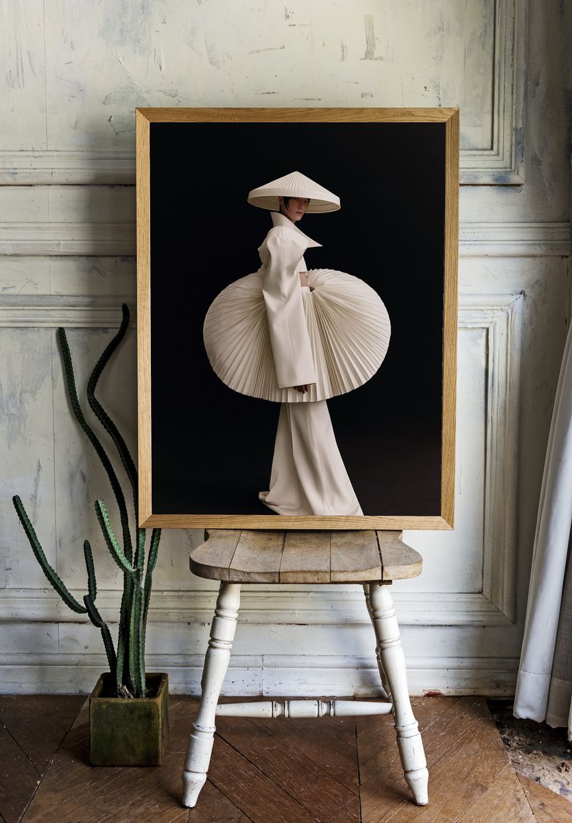 Avant-Garde Fashion Portrait Poster. room preview