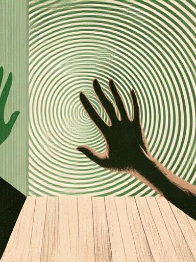 Surreal Hands Spiral Poster. poster detail