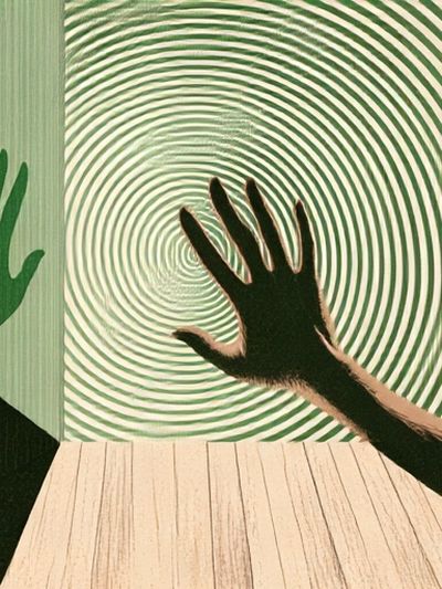 Surreal Hands Spiral Poster.
