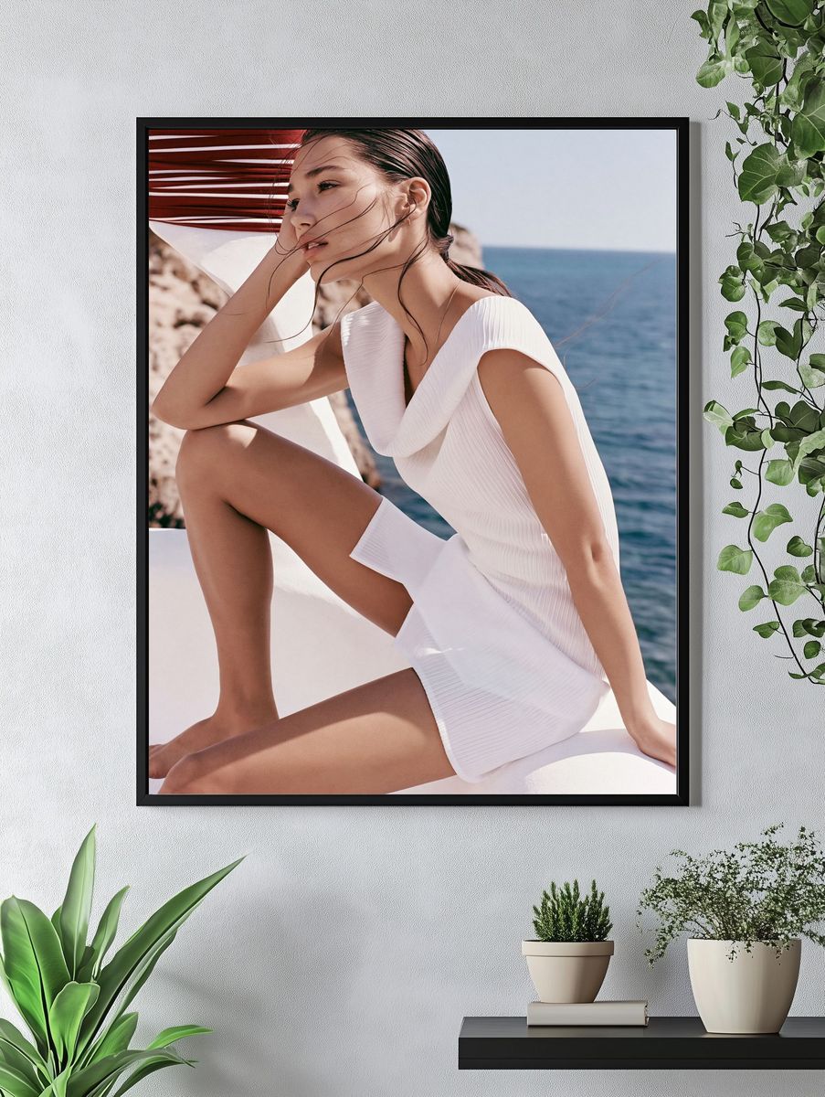 Coastal Fashion Portrait Poster. — room view 4