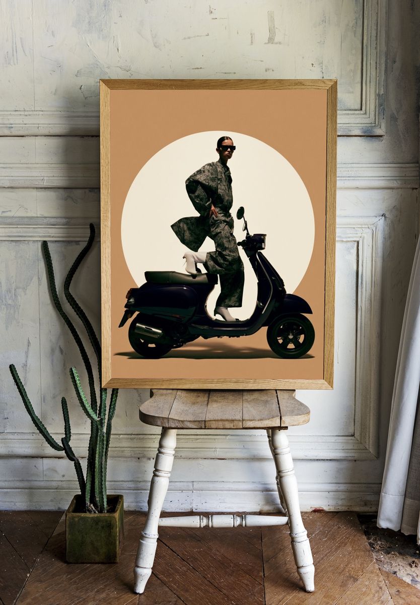 Fashion Scooter Photography Poster. room preview