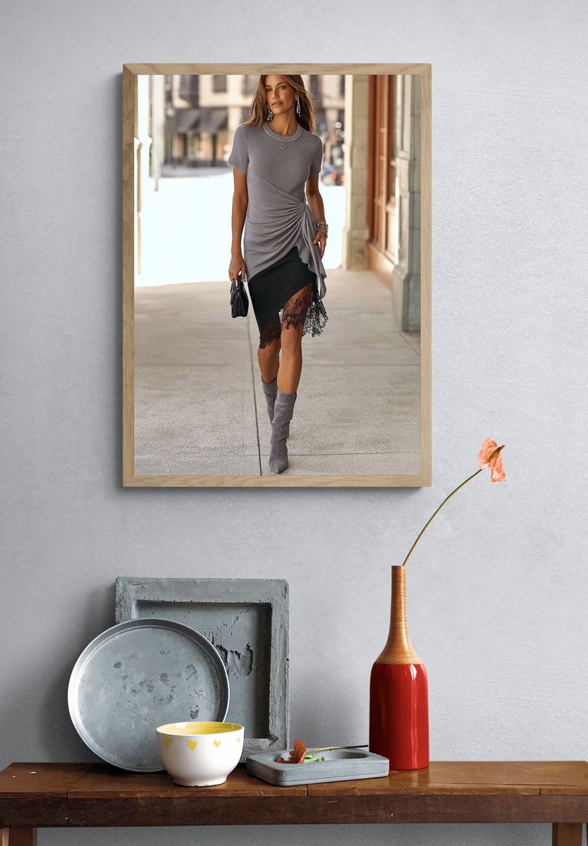 Street Style Fashion Portrait Poster. — room view 3