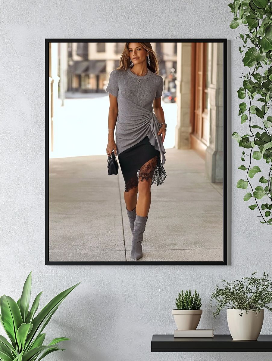 Street Style Fashion Portrait Poster. — room view 4