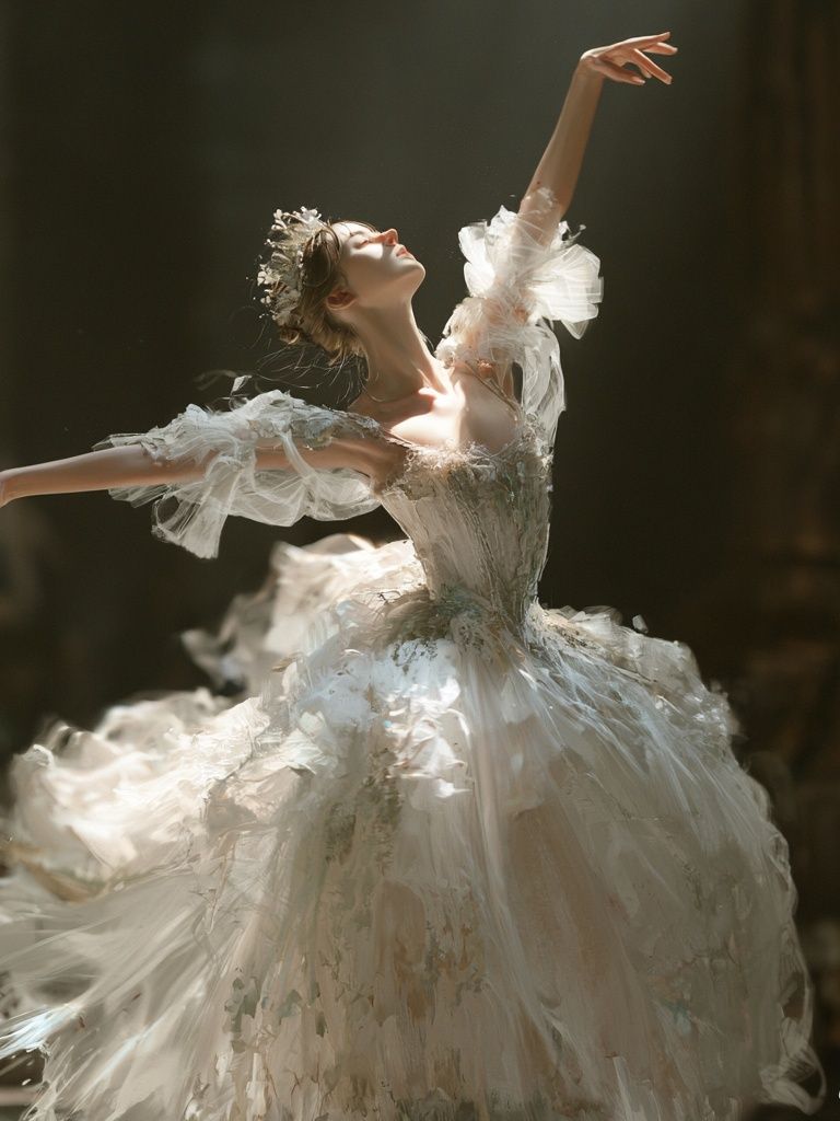 Ballet Dancer in White Fashion Poster. poster — fashion art