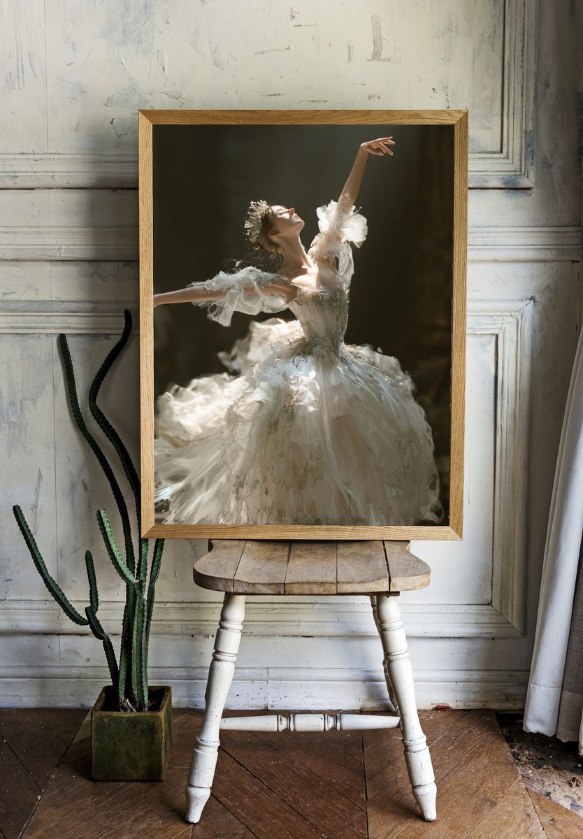 Ballet Dancer in White Fashion Poster. room preview