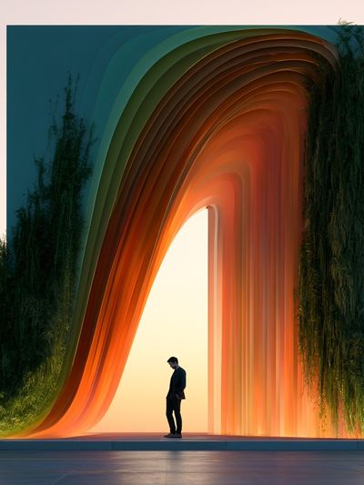 Surreal Archway Sunset Print.