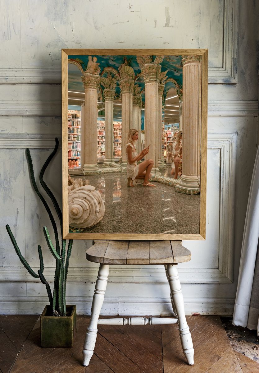 Surreal Columned Store Interior Poster. — room view 1