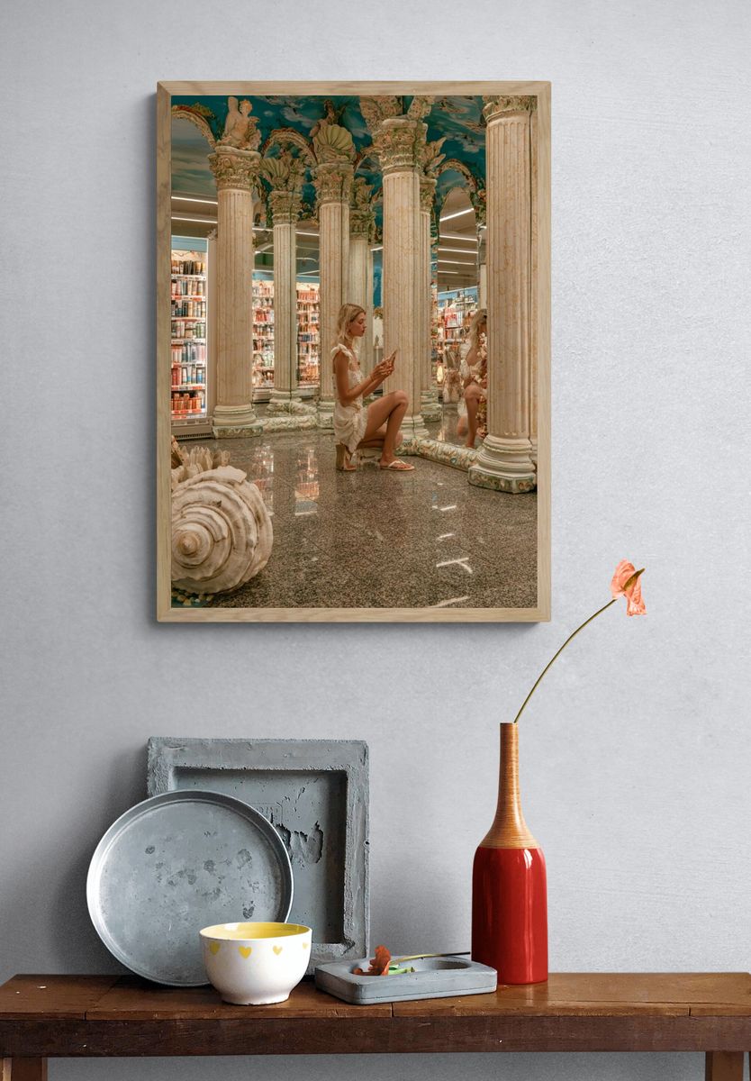 Surreal Columned Store Interior Poster. — room view 3