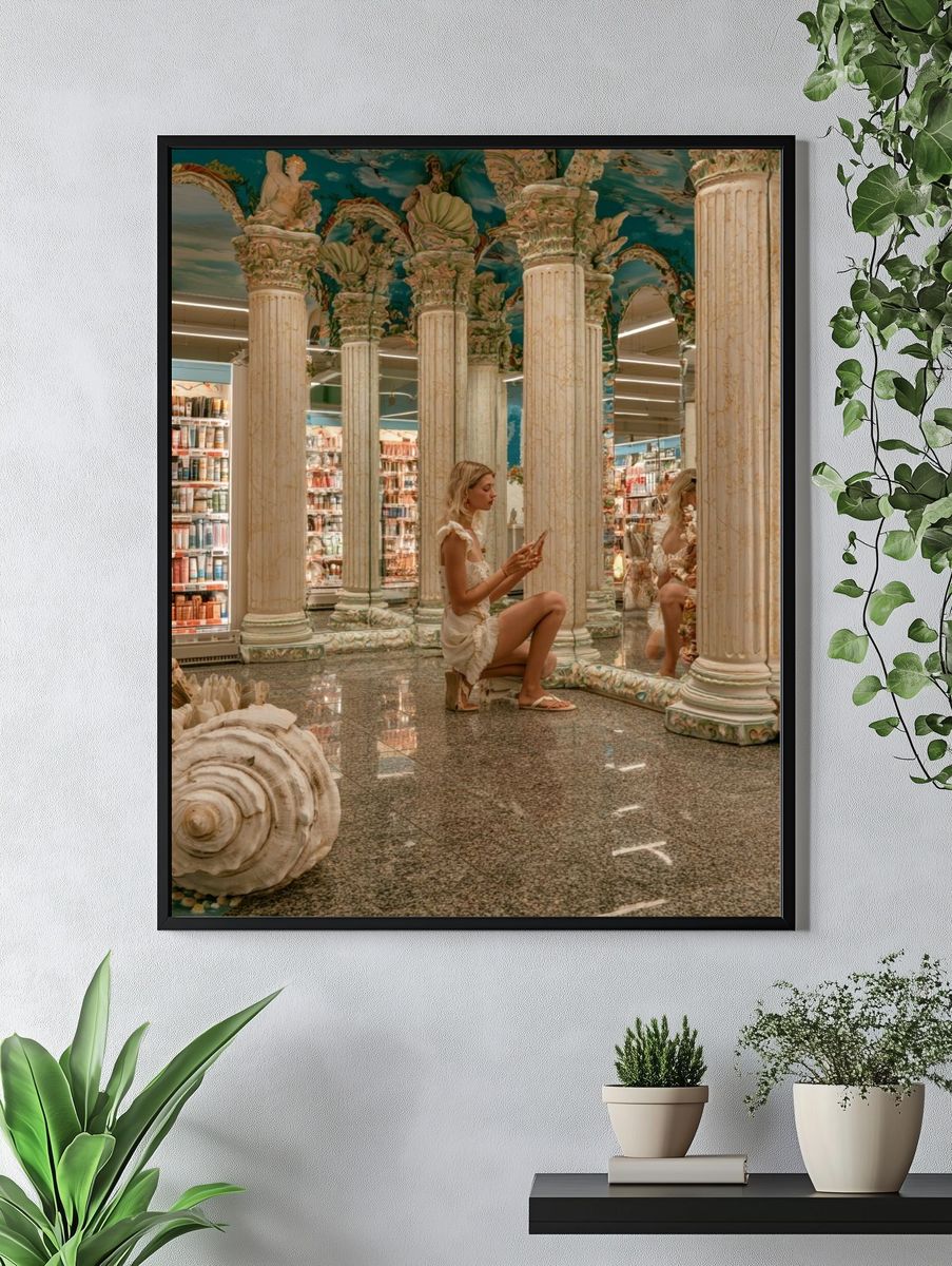 Surreal Columned Store Interior Poster. — room view 4
