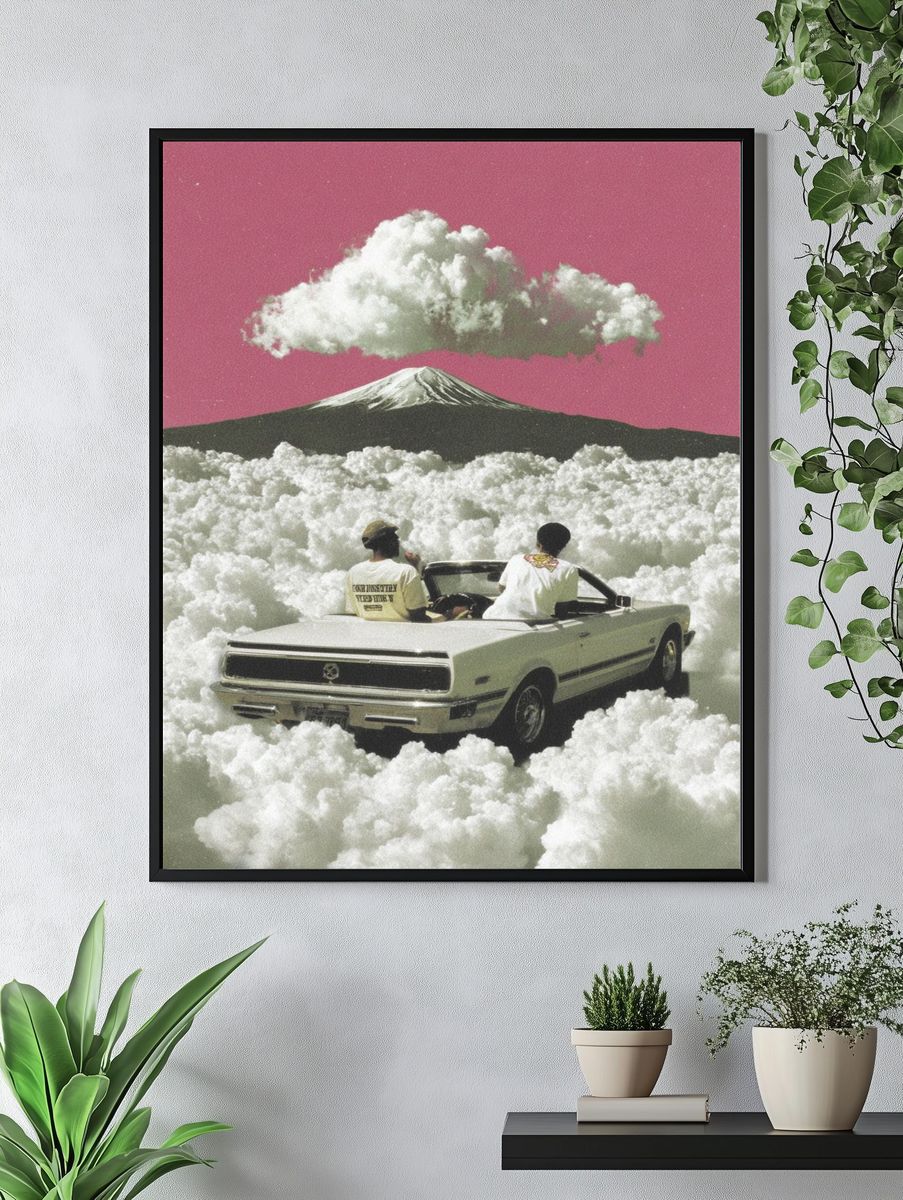 Dream Drive Mountain Surrealism Poster. — room view 4