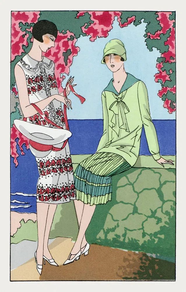 1920s Fashion Illustration Poster. poster detail