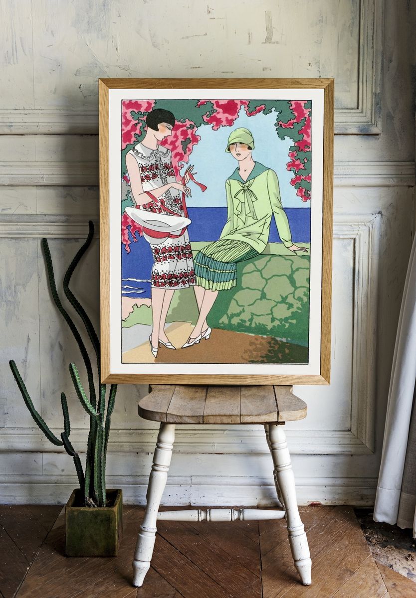 1920s Fashion Illustration Poster. room preview