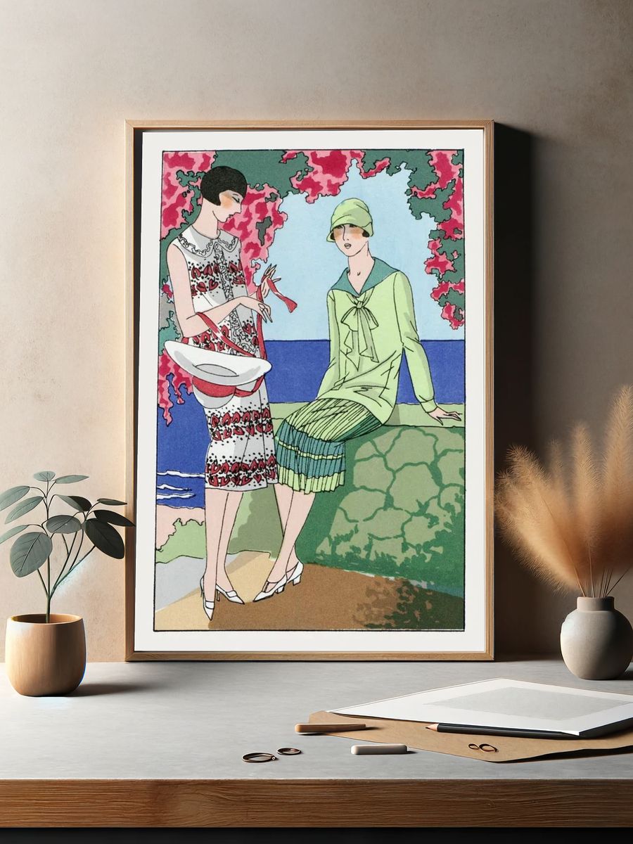 1920s Fashion Illustration Poster. — room view 2