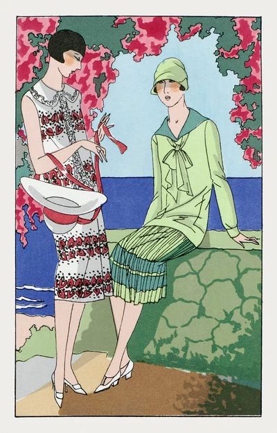 1920s Fashion Illustration Poster.