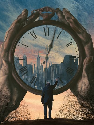 Surreal Time Cityscape Print.
