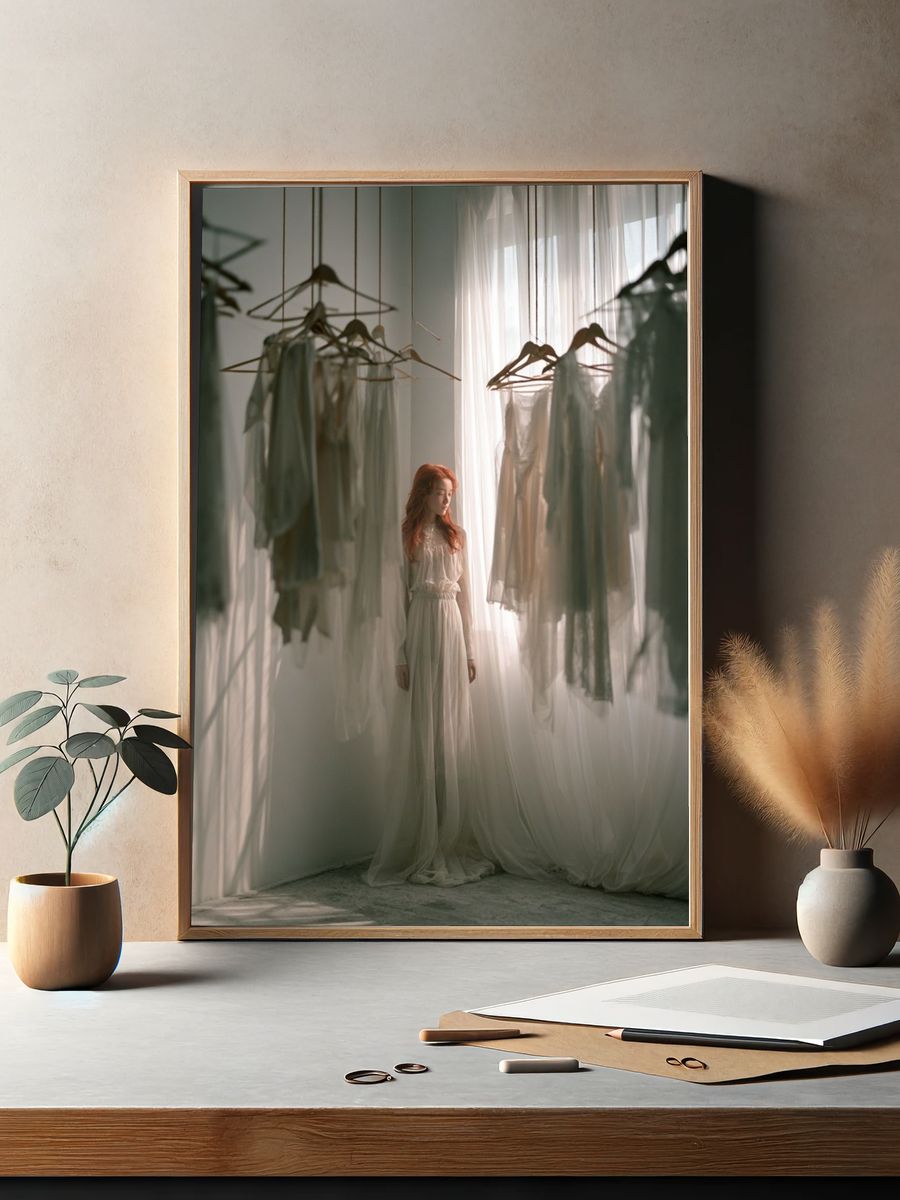 Dreamy Fashion Portrait Poster. — room view 2