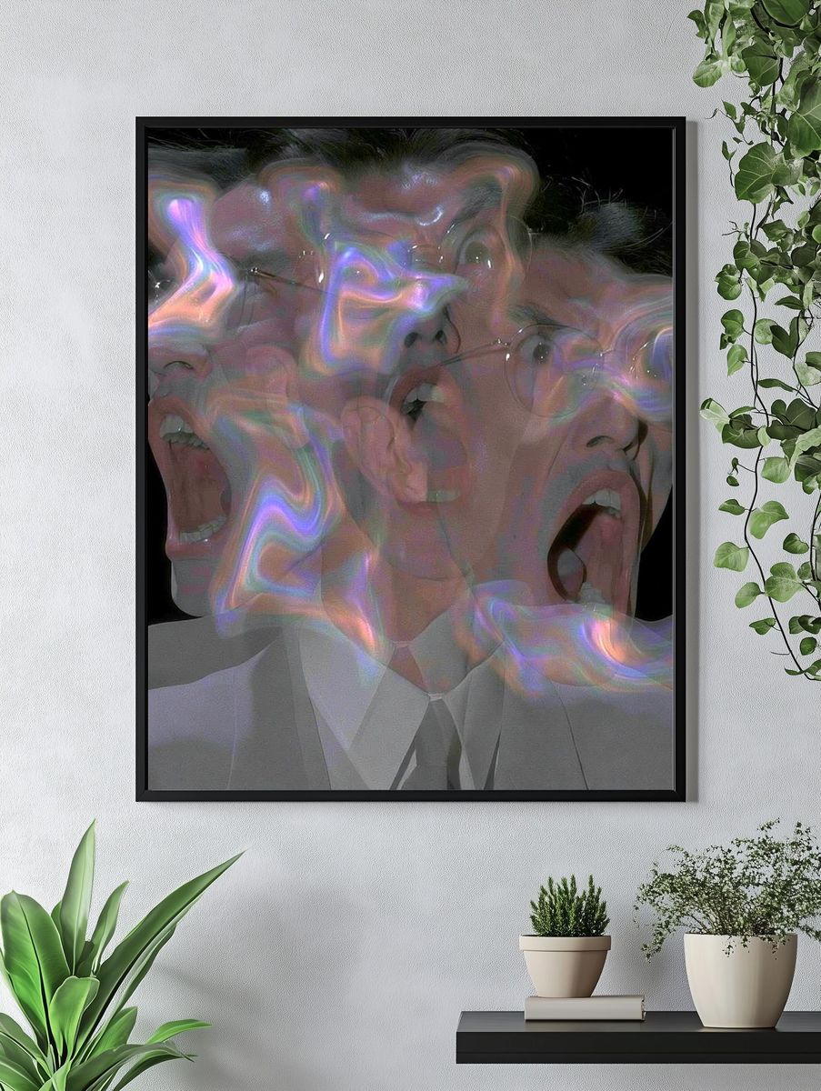 Surreal Scream Portrait Print. — room view 4