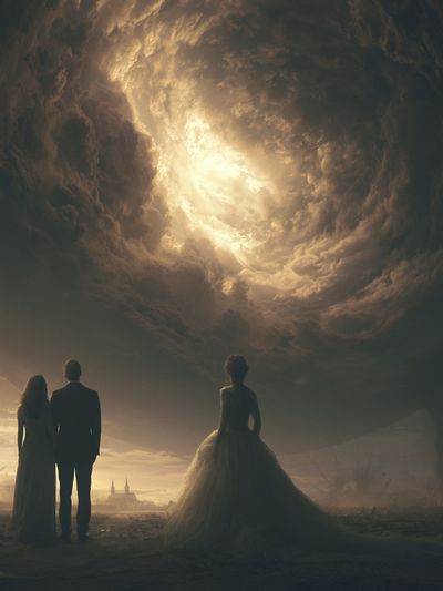 Apocalyptic Sky Romance Poster.