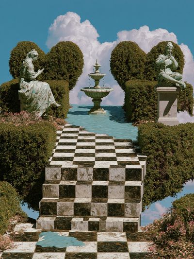 Surreal Garden Stairway Print.