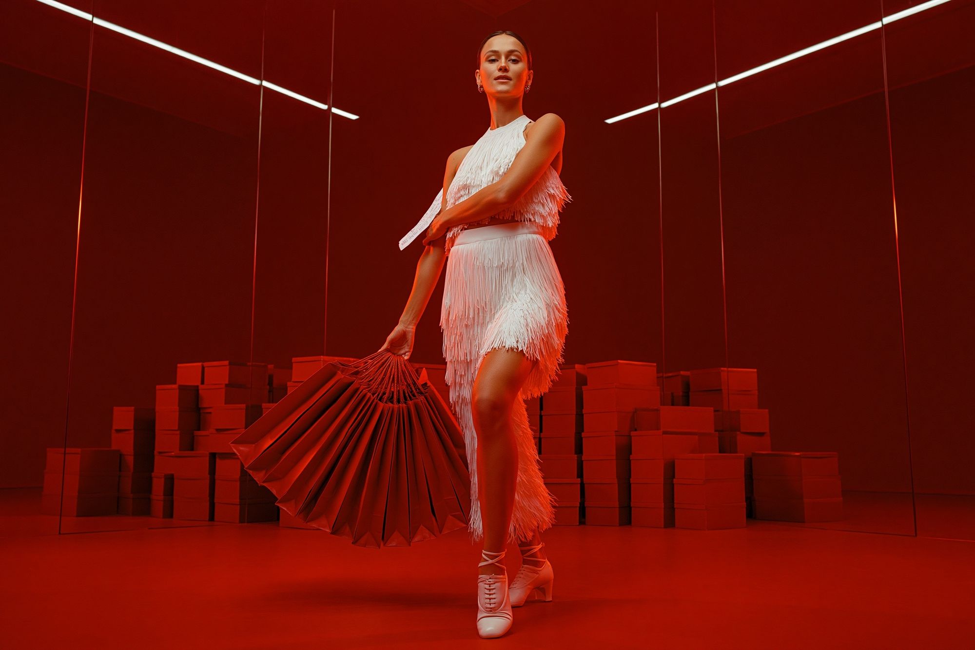 Red Fashion Runway Poster. poster — fashion art