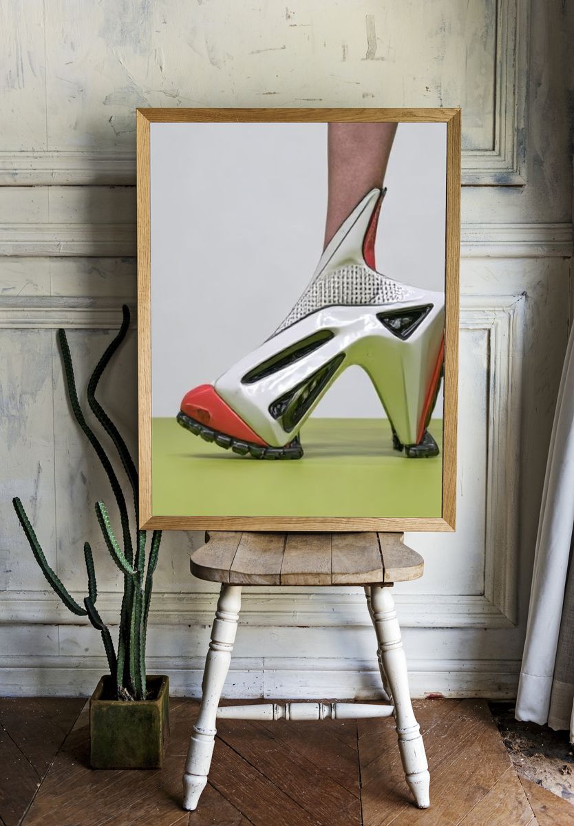 Futuristic Sneaker Fashion Poster. — room view 1
