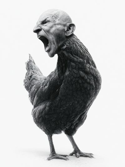Screaming Bird Surrealism Print.