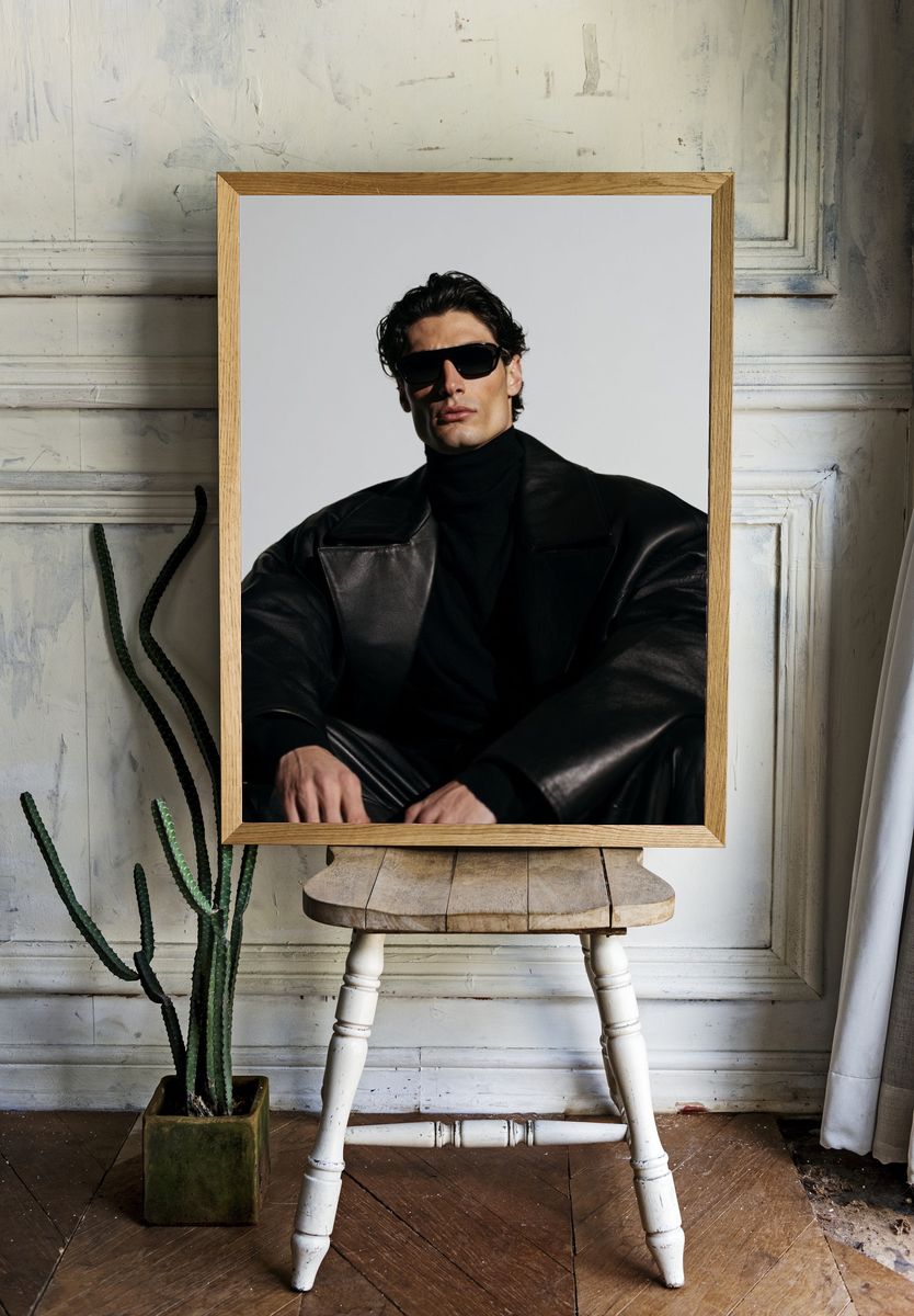 Fashion Portrait in Black Poster. — room view 1