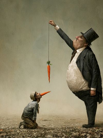 Surreal Carrot Men Print.
