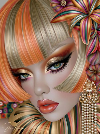 Glamorous Fashion Portrait Print.
