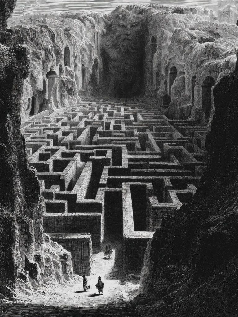 Surreal Labyrinth Canyon Print. poster — fine-art art