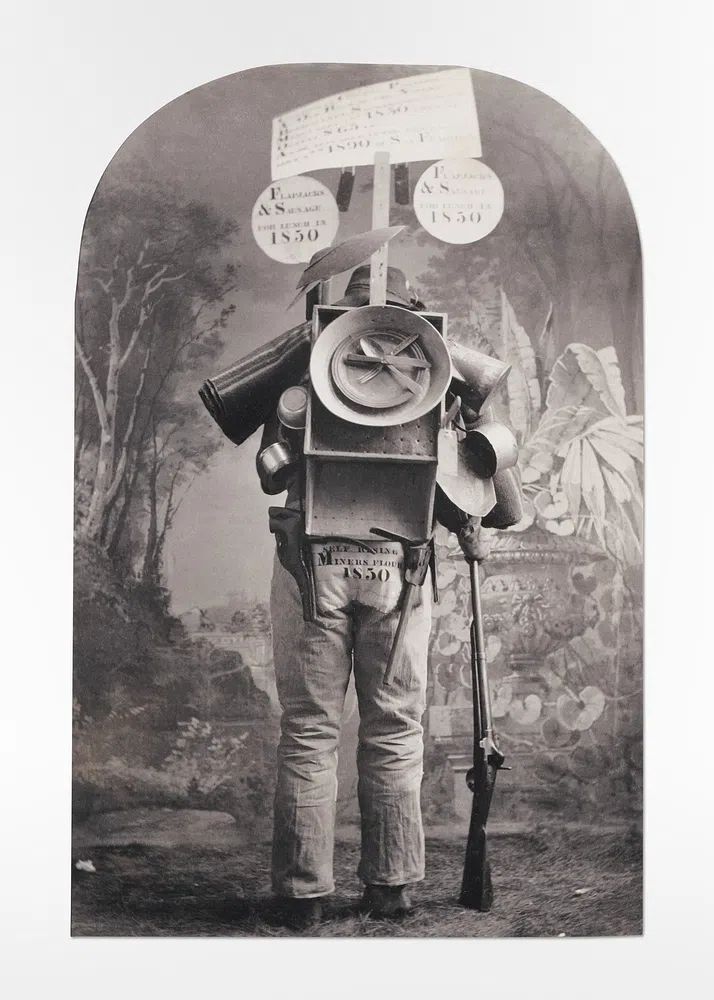 Surreal Miner Collage Print. poster detail