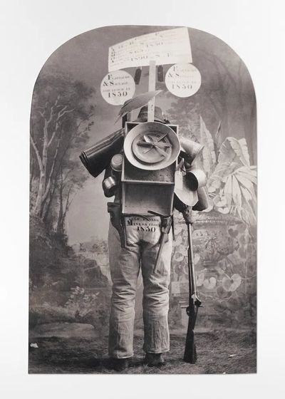 Surreal Miner Collage Print. poster print
