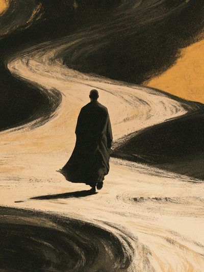 Desert Wanderer Surrealism Print.
