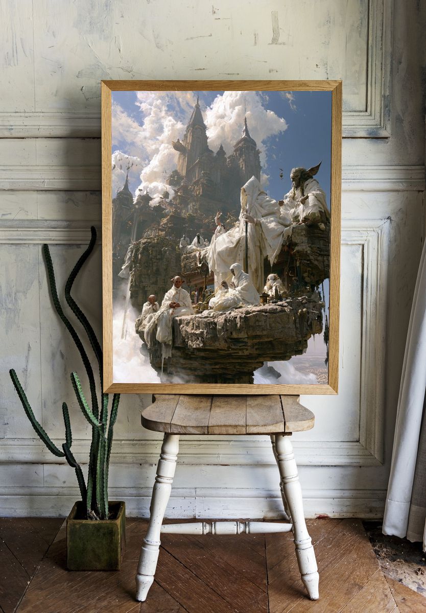 Floating Temple Citadel Poster. — room view 1